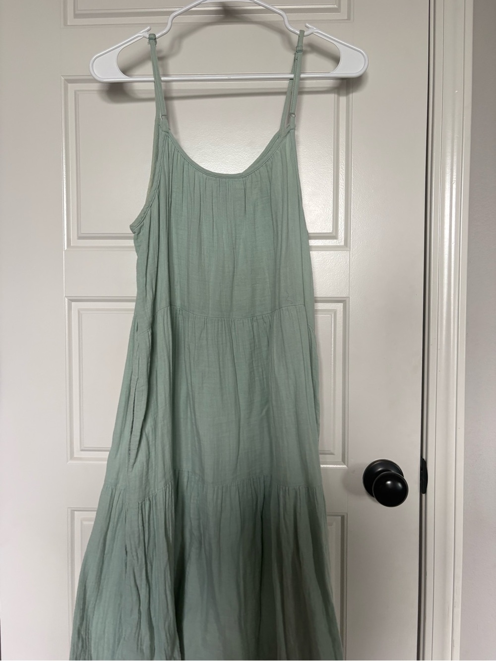 Target Light Sage Tiered Spaghetti-Strap Midi Dress - Picture 2 of 2
